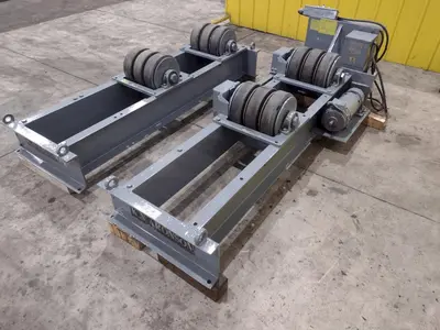 20 TON ARONSON MODEL #WWR-20 POWERED TANK TURNING ROLL SET WITH DRIVE & IDLER: STOCK #22313