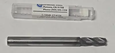 California Tool Solid Carbide 4 Fl End Mill Turbo Rougher .360x1x4 .100R C-10049