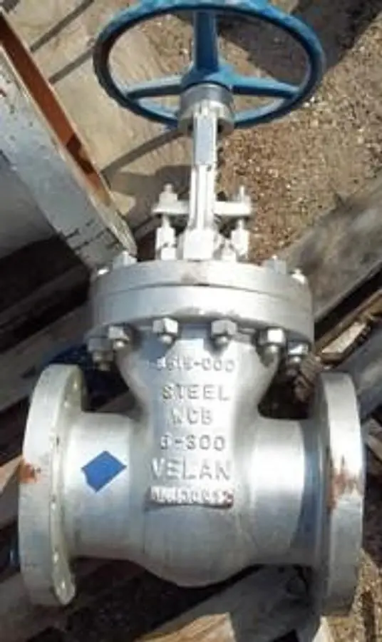 QTY. 1. VELAN 6" 300 FLANGED RAISED FACE WCB GATE ...