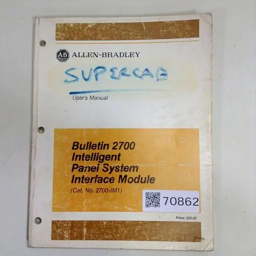 Used ALLEN BRADLEY 2700-IM1-M Manuals Michigan US | Ideal Machinery #567338