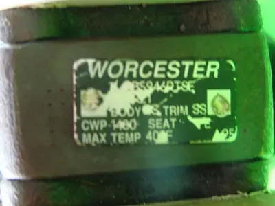 USED WORCESTER CONTROLS 10