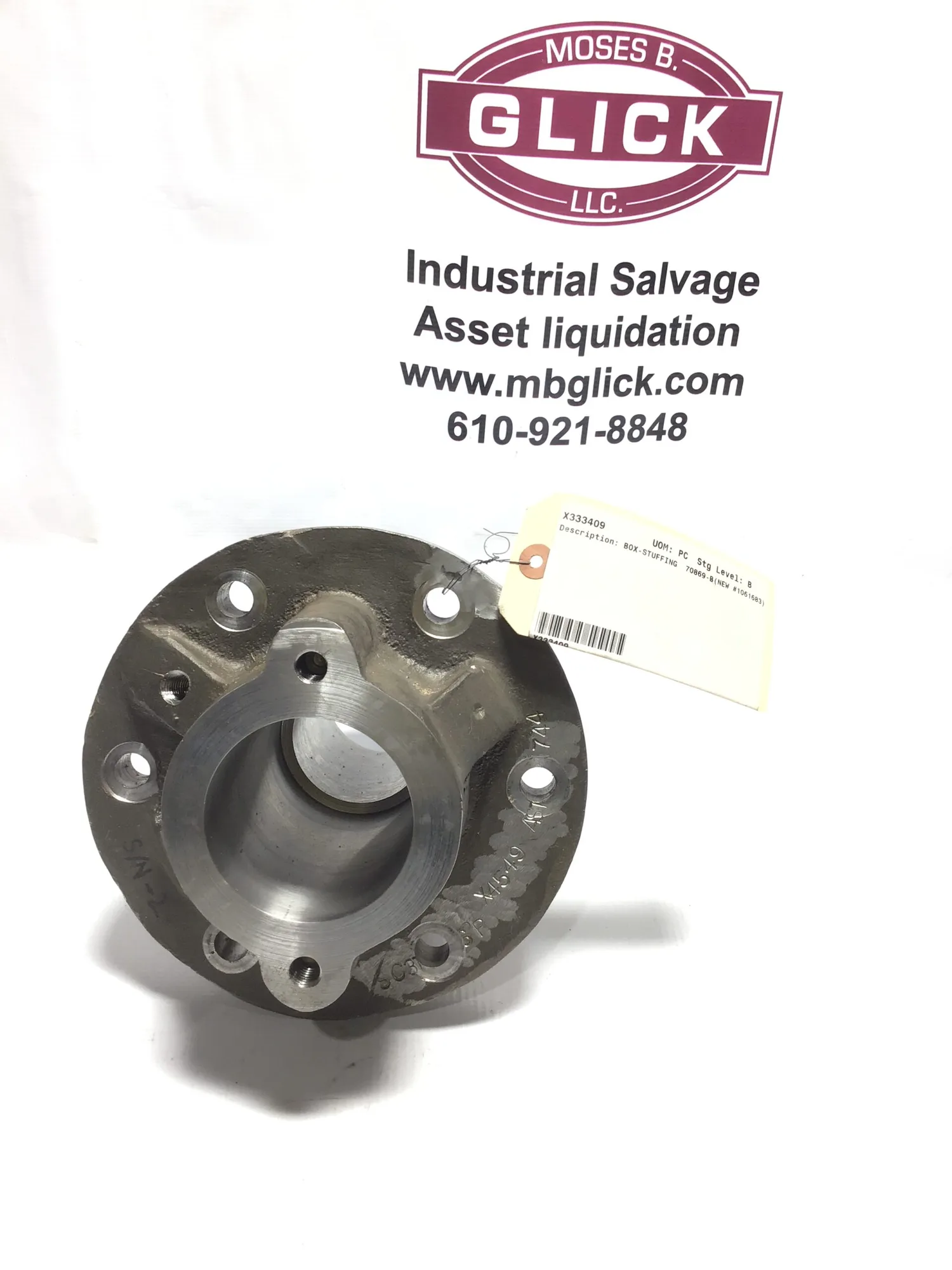 Sulzer X333409/70869-B Stuffing Box By Pass Type Flanged Thru Hub