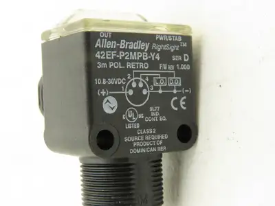 Allen Bradley 42EF-P2MPB-Y4 RightSight Photoelectric Sensor Photo Eye Ser D