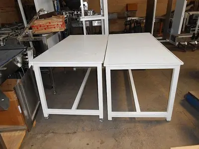 Table, Prep, 34" x 6', C/st Frame, Hardwood Top (2) #S741980