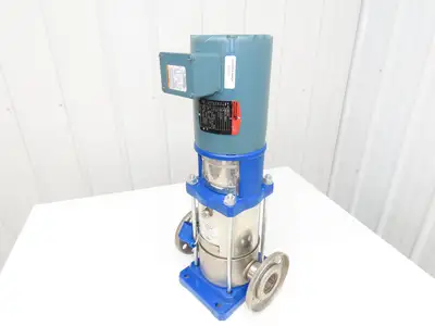 Goulds 4SVBK3 Inline Vertical Centrifugal Pump 2" Flanged 304SS 3/4Hp 230/460V