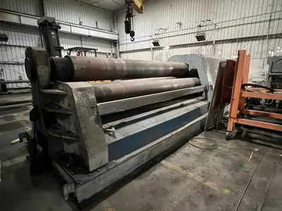12' X 1" IMCAR MODEL 4RH 30/7 4 ROLL DOUBLE INITIAL PINCH HYDRAULIC PLATE ROLL. STOCK # 1156422