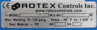 NEW ROTEX ECU90SR ACTUATOR VALVE 1-1/2" ORD2255-1