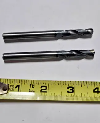 5/16 Solid Carbide Drill Bit Coolant Thru Used Made in USA Lot of 2