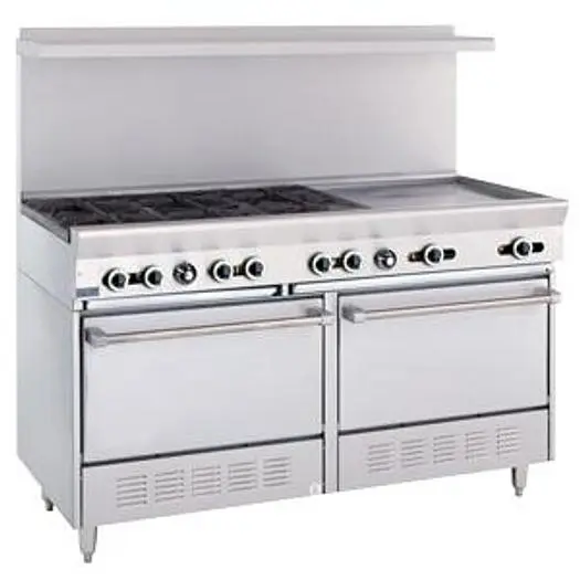 GARLAND 6 BURNER RANGE WIT H24 GRILL - TWO OVENS