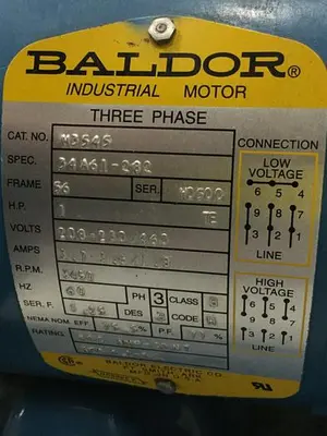 USED BALDOR M3545