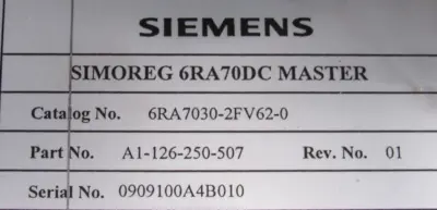 NEW SIEMENS 6RA7030-2FV62-0 DRIVE 6RA7031-6FV62-0-Z 6RA70302FV620
