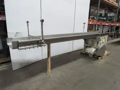 Triple S Dynamics HDC-8/2/LH Slipstick Stainless Steel Vibratory Feeder Conveyor