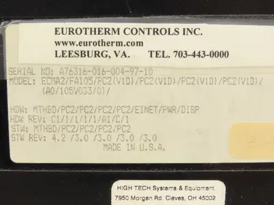 Used EUROTHERM _UNKNOWN_ Automation Control (HMI) Indiana US | Arrow Industrial #1368041