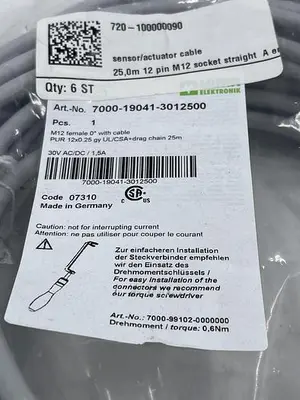 New | in-Stock MURR ELEKTRONIK MURR ELEKTRONIK 7000-19041-3012500 Misc Electrical & Power Parts | ND Industrial Surplus #1214769