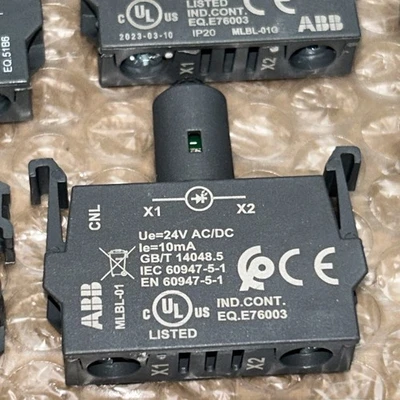 ABB Assortment (10) NEW No Box ABB MCB-10G (3)MLBL-01 (4) MLB-4 Contact Blocks