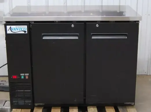 142-0011 Avantco 48" Under Bar 2 Door Back Bar Cooler