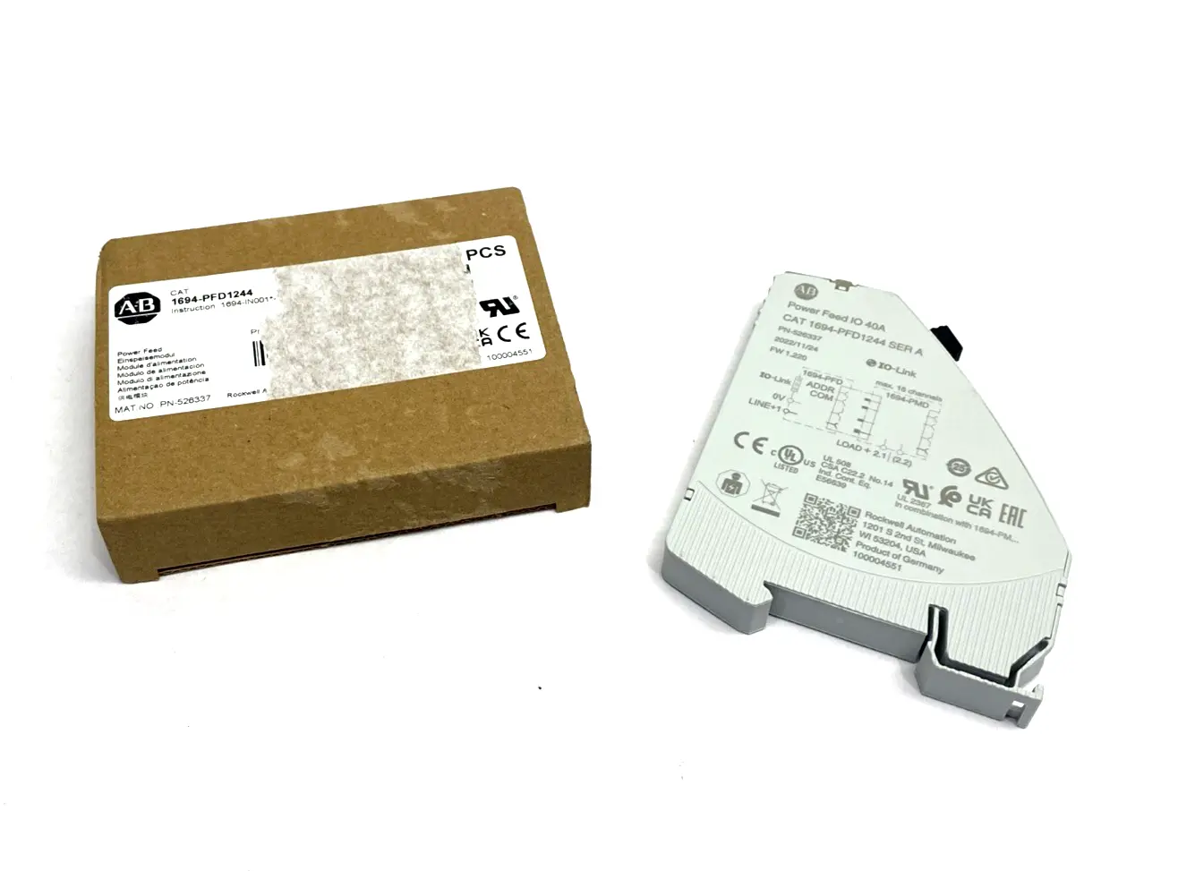 New | in-Stock Allen Bradley Ser. A Power Feed Module IO-Link 40A 24VDC PLC Power Supplies Michigan US | Maverick Industrial Sales #1392274