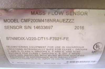 USED Micro Motion CMF200 M418NRAUEZZZ