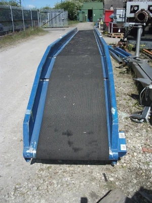 Flat Black Rubber Belt Conveyor 600mm wide x 7,600mm long