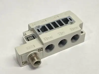 USED SMC PNEUMATIC SOLENOID VALVE BASE UNIT