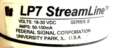 NEW FEDERAL SIGNAL LP7 STREAMLINE SOUNDER STROBE 18-30 VDC SER.B LP7-18-30R