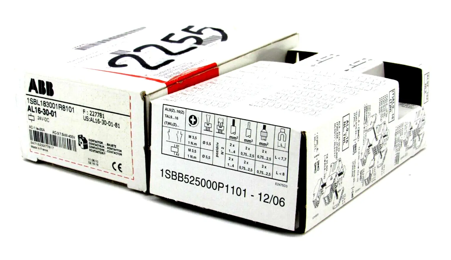 NEW ABB AL16-30-01 CONTACTOR 24VDC 1SBL183001R8101