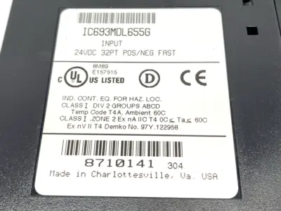 USED GE FANUC POSITIVE/NEGATIVE LOGIC INPUT MODULE 32-POINT 24VDC