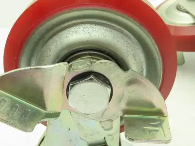 J-130 Caster Wheel 130x36 Polyurethane Locking Swivel Lot of 4