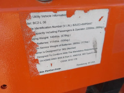 Used 2015 TAYLOR DUNN B2-48-36V Utility Vehicles California US | Western Trencher & Equipment, Inc. #1498023