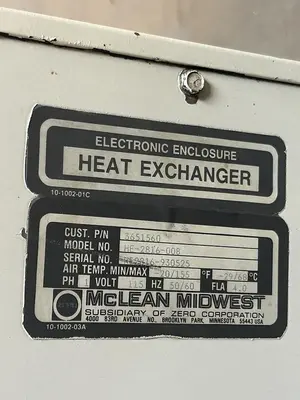 Used MCLEAN MIDWEST HE-2816-008 HVAC Parts and Equipment Ohio US | Surplus Asset Holdings #1364305