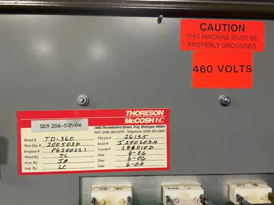 Used THORESON MCCOSH INC TD360 Misc Plastics Equipment Ohio US | HGR 24 #1518029