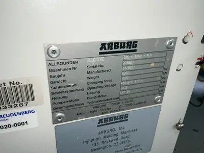 Used 2007 ARBURG 570A 1600400 Misc Plastics Equipment Ohio US | HGR 24 #1567305