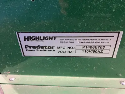 Used HIGHLIGHT INDUSTRIES PREDATOR SS Wrapping Machines Ohio US | HGR 24 #1419002