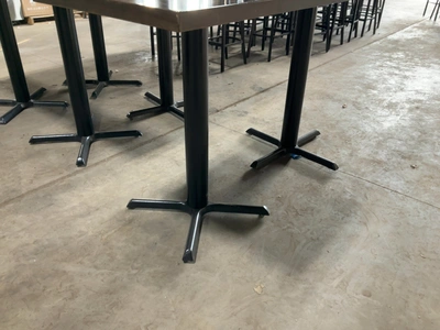 Used LOT OF (5) BARTOP TABLES WITH WOODED TOPS AND METAL LEGS Preparation Tables Michigan US | Miedema Asset Management Group #1761567
