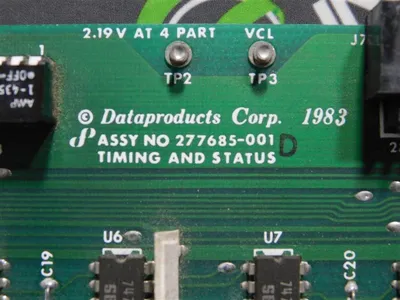 Dataproducts Corp. 277685-001 Timing and Status Control Board Rev. D Used