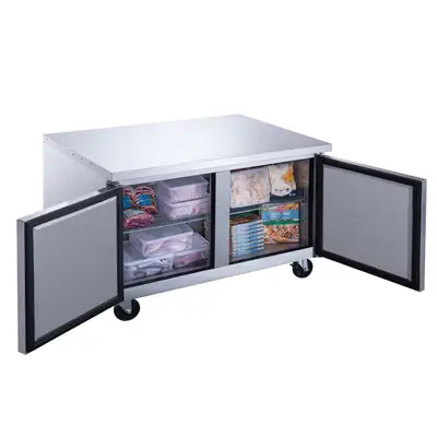 New | in-Stock Dukers New Dukers DUC60F 2-Door Undercounter Commercial Freezer in Stainless Steel Undercounter Freezers Illinois US | Falcon Restaurant Supply #1376265