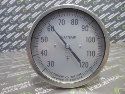 Reotemp Thermometer 25° - 120°F 15" Stem Silicone Filled 5" Face Used