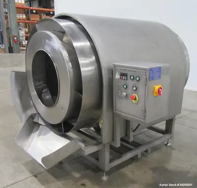 Used Shanghai Junyu JYC-500 Coating Drum for Sale – Stainless Steel, 1.5 HP Moto