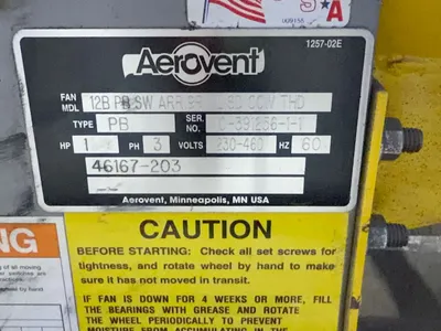 Used AEROVENT 12B PB SW ARR9R Miscellaneous MRO Ohio US | HGR 24 #1184325