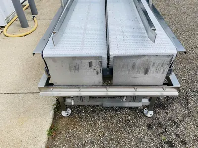 KleenLine 14.5ft Dual Belt Stainless Steel Flat Conveyor