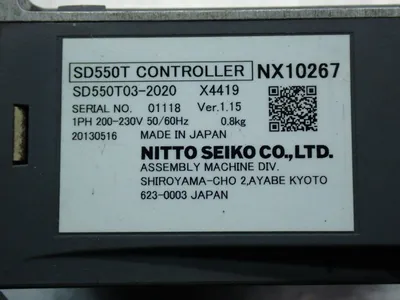 Used NITTO SEIKO SD550T032020 Electrical Controls | HGR 24 #747623