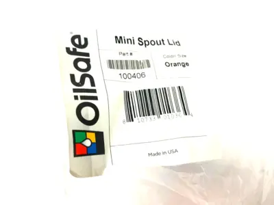 NEW OILSAFE MINI SPOUT LID, ORANGE