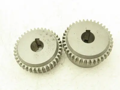 Gear Coupling With Nylon Sleeve Set 18mm Bore Both Sides 1/4" Keyway