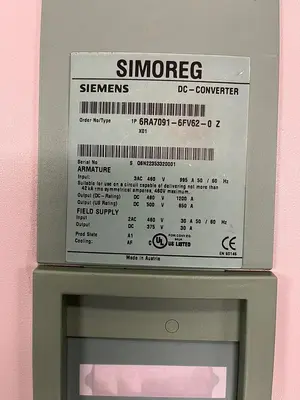 Used SIEMENS 6RA7091-6FV62-0-Z Speed Drives Ohio US | Surplus Asset Holdings #1207110