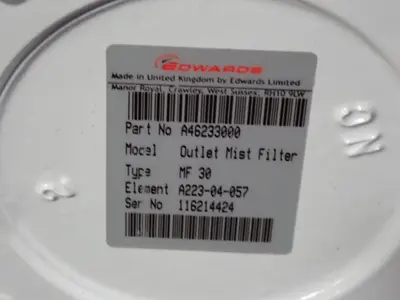 Used EDWARDS LIMITED MF 30 Chemical & Process Equipment | HGR 24 #735784