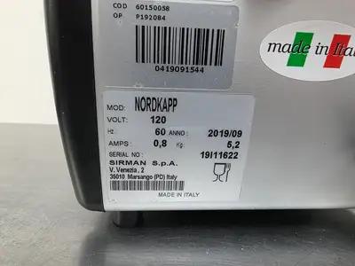 Used Sirman Used Sirman NORDKAPP Countertop Ice Crusher 120V - TH3 Restaurant Small Appliances Illinois US | Falcon Restaurant Supply #1373875