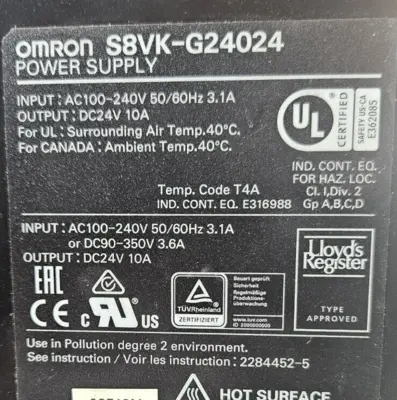 OMRON S8VK-G24024 Power Supply (BIN533)