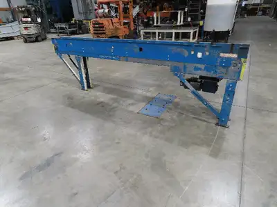 New London Engineering 7.5"x12' Plastic Roller Belt Accumulating Conveyor 30 FPM