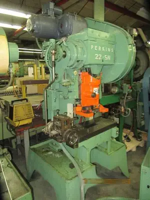 1679-230 Perkins 22 Ton HIGH SPEED Gap Frame Flywheel Power Press, Model 22
