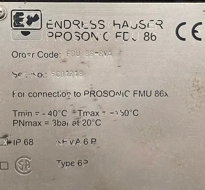 Used Endress+Hauser Endress+Hauser FDU 86-RVA PLC Processors | Palmetto Automation #1148635